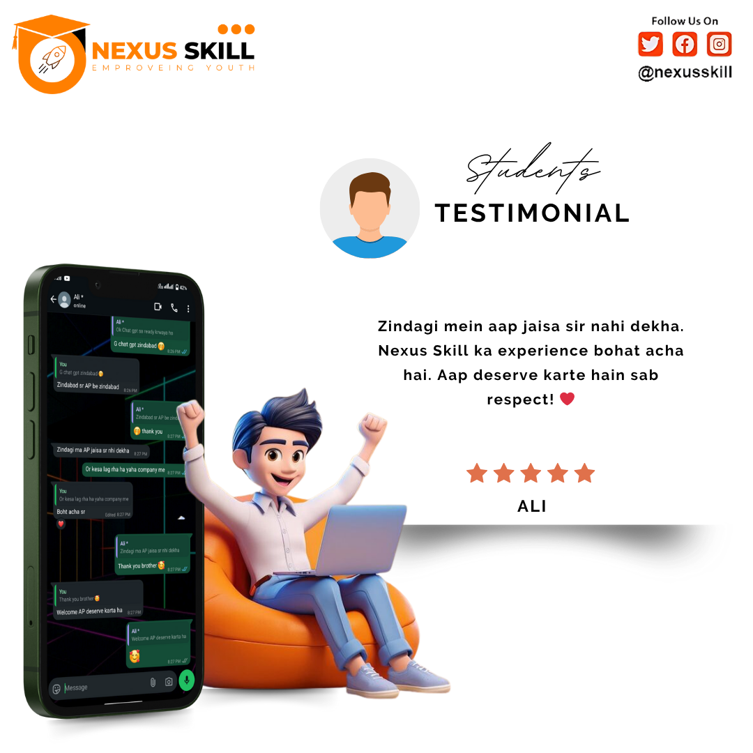 Student success story after Nexus Skill web development course
